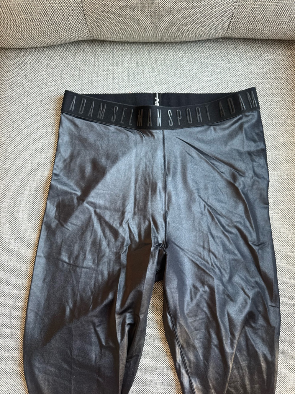 Adam Selman Sport shiny black leggings